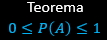 probablidade menor ou igual a 1